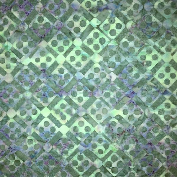 GREEN SQUARES - Magic - Batikstoff aus Indonesien
